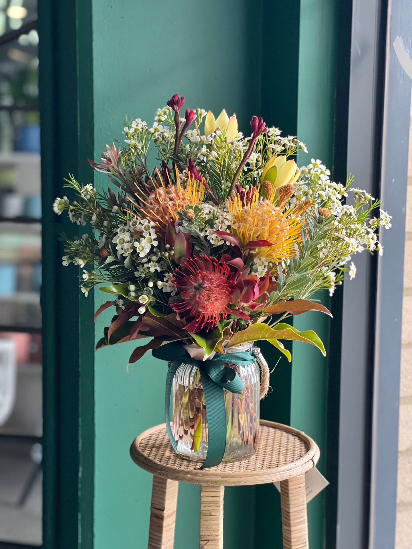 Native Flower Posy in Vase